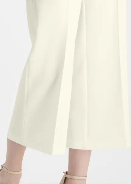 Nicowa Twill culottes with creases – CORADUE in WHITEarticle number NC7A12018011E-004 Wochenangebot