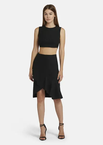 Nicowa Cropped Pinstripe Twill Top - LOWICA in BLACK PINSTRIPEarticle number NC9A24007019E-002 Zeitbegrenzte Promotion