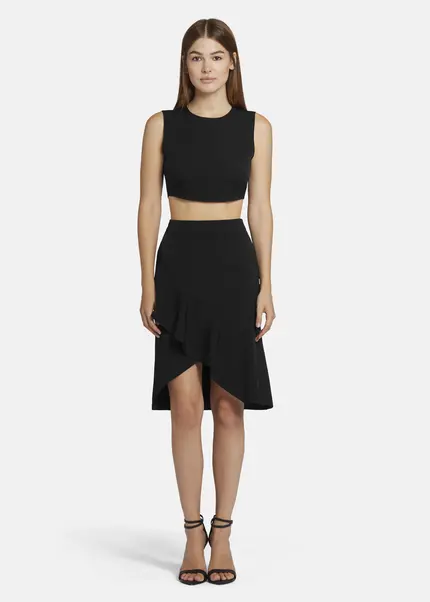 Nicowa Cropped Twill Top - LOWICA in BLACKarticle number NC9A24006019E-002 Bis zu 50% Rabatt