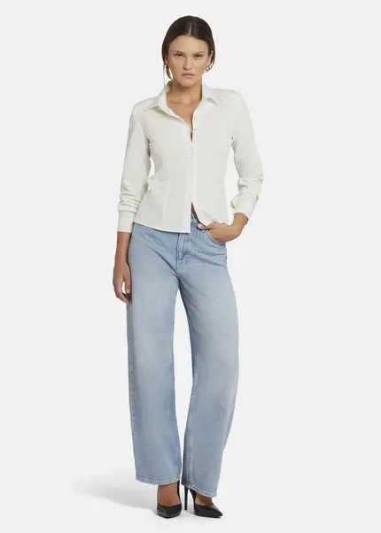 Nicowa Fitted shirt with shoulder pads - CAMIWA in WHITEarticle number NC9A22404011E-004 Bis zu 65% Rabatt