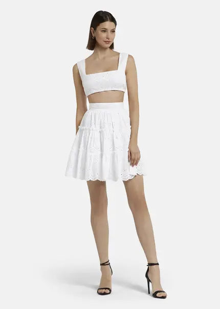 Nicowa Embroidered bustier - GALINAWA in WHITEarticle number NC9A12602011E-004 Nur für heute