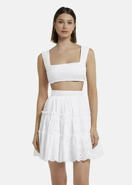 Nicowa Embroidered bustier - GALINAWA in WHITEarticle number NC9A12602011E-004 Nur für heute