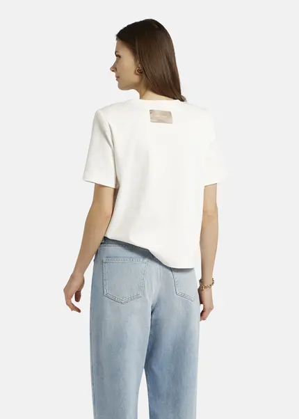 Nicowa T-shirt with shoulder pads - DILAWIA in WHITEarticle number NC9A12403011E-004 Bis zu 55% Rabatt
