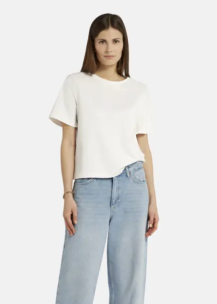 Nicowa T-shirt with shoulder pads - DILAWIA in WHITEarticle number NC9A12403011E-004 Bis zu 55% Rabatt
