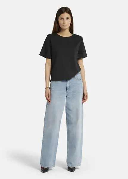 Nicowa T-shirt with shoulder pads -DILAWIA in BLACKarticle number NC9A12403019E-002 Discount Store für neue Produkte