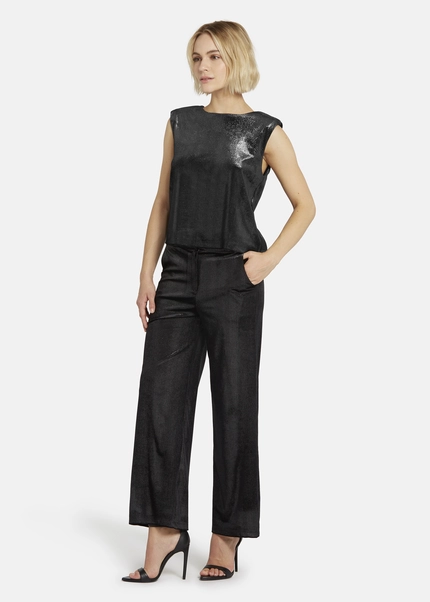 Nicowa Lamé velvet top with shoulder pads VELLIO in BLACK LAMÉarticle number NC8A22507019E-002 Super Rabatt