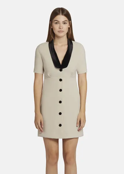 Nicowa Mini dress with lapel collar - AWINALA in CREAMarticle number NC9A22903012E-072 50% Rabatt mit kostenlosem Versand