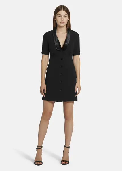 Nicowa Mini dress with lapel collar - AWINALA in BLACKarticle number NC9A22903019E-002 Clearance-Verkauf