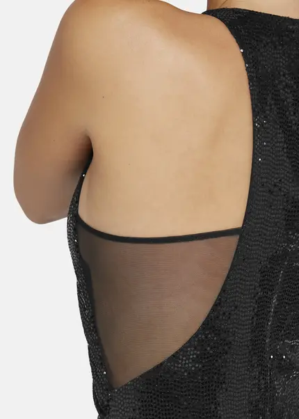 Nicowa Draped Sequin Evening Dress - LUCAWIA in BLACKarticle number NC9A22911019E-002 Fabrikladen
