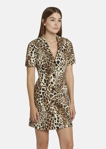 Nicowa Leo blazer dress with pockets RILONA in BLACK LEOarticle number NC9A22402017E-151 Speichern exportieren