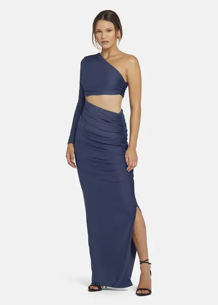 Nicowa Draped One Shoulder Evening Dress - AMOWI in MIDNIGHT BLUEarticle number NC9A24008035E-035 Im Verkauf