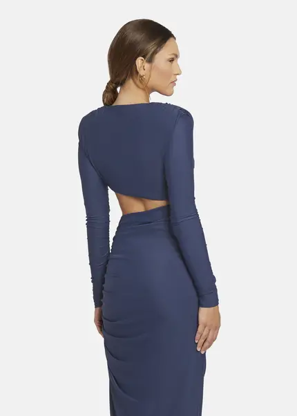 Nicowa Cut Out Evening Dress - OCAWI in MIDNIGHT BLUEarticle number NC9A24010035E-035 50% Rabatt für begrenzte Zeit