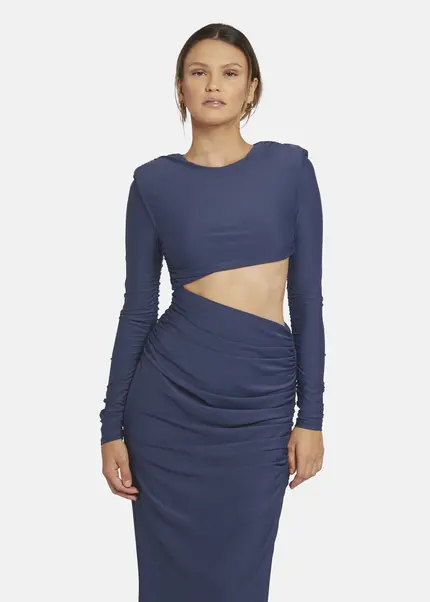 Nicowa Cut Out Evening Dress - OCAWI in MIDNIGHT BLUEarticle number NC9A24010035E-035 50% Rabatt für begrenzte Zeit