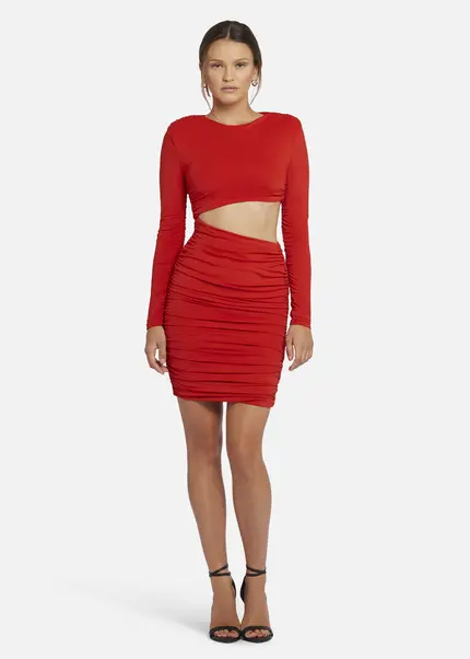 Nicowa Draped Mini Dress - OCAWI MINI in REDarticle number NC9A24012014E-014 Online
