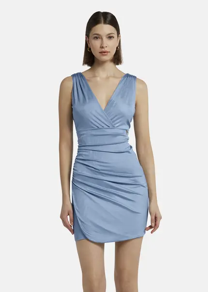 Nicowa Mini dress in glossy jersey - MICARO in Bluearticle number NC9A1400625E-025 Auslauf