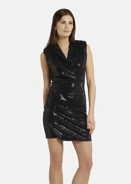 Nicowa Mini dress with shoulder pads - NOCIWA in Blackarticle number NC9A1401019E-088 im Angebot