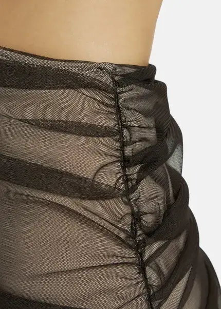 Nicowa Asymmetrical mini dress in mesh - AWITO in Blackarticle number NC9A1401319E-002 Schlussverkauf