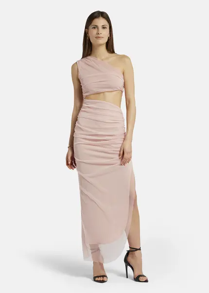 Nicowa Asymmetrical mesh dress - AWITO MAXI in Rosaarticle number NC9A1401224E-137 Meist gekauft