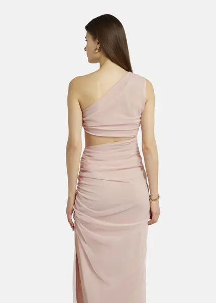 Nicowa Asymmetrical mesh dress - AWITO MAXI in Rosaarticle number NC9A1401224E-137 Meist gekauft