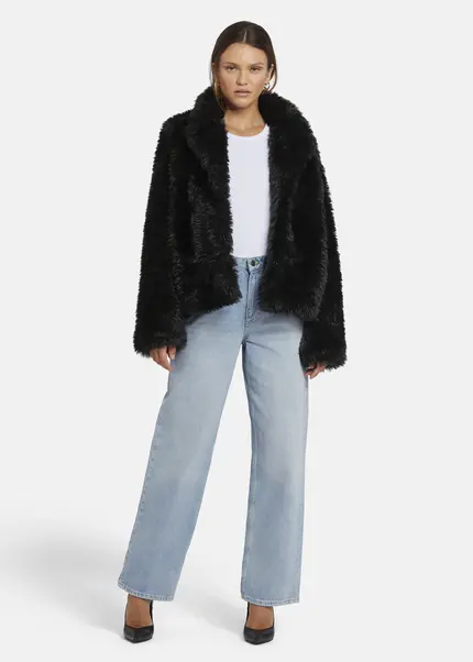 Nicowa Eco-shearling jacket - FANIWO in BLACKarticle number NC9A22906019E-002 Blitzverkäufe