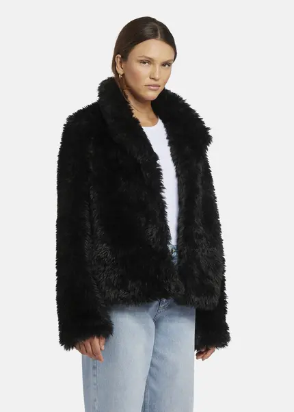 Nicowa Eco-shearling jacket - FANIWO in BLACKarticle number NC9A22906019E-002 Blitzverkäufe