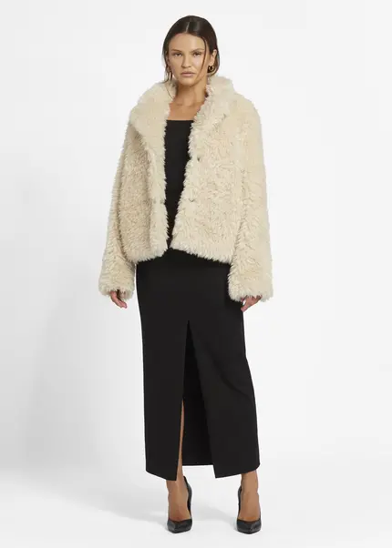 Nicowa Eco-shearling jacket - FANIWO in CREAMarticle number NC9A22906012E-072 Kostenloser Versand