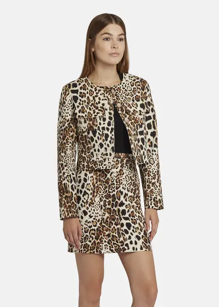 Nicowa Boxy Leo jacket - NICEO in BLACK LEOarticle number NC9A22803017E-151 Versandkostenfrei