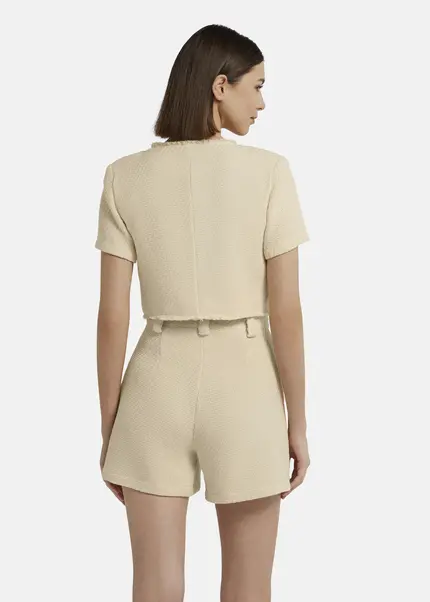 Nicowa Cropped Bouclé blazer - BIANCIWO in CREAMarticle number NC9A12605011E-072 Flash Sale