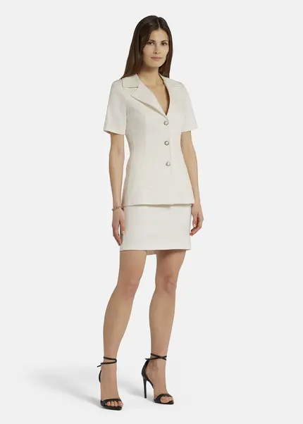 Nicowa Short sleeved blazer - RILAWA in WHITEarticle number NC9A12401011E-004 Online Shopping
