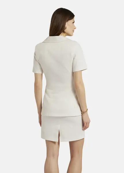 Nicowa Short sleeved blazer - RILAWA in WHITEarticle number NC9A12401011E-004 Online Shopping