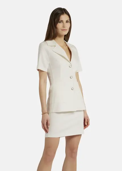 Nicowa Short sleeved blazer - RILAWA in WHITEarticle number NC9A12401011E-004 Online Shopping