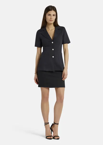 Nicowa Short sleeved blazer - RILAWA in BLACKarticle number NC9A12401019E-002 Exklusivangebot