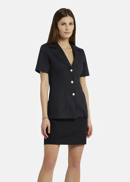 Nicowa Short sleeved blazer - RILAWA in BLACKarticle number NC9A12401019E-002 Exklusivangebot