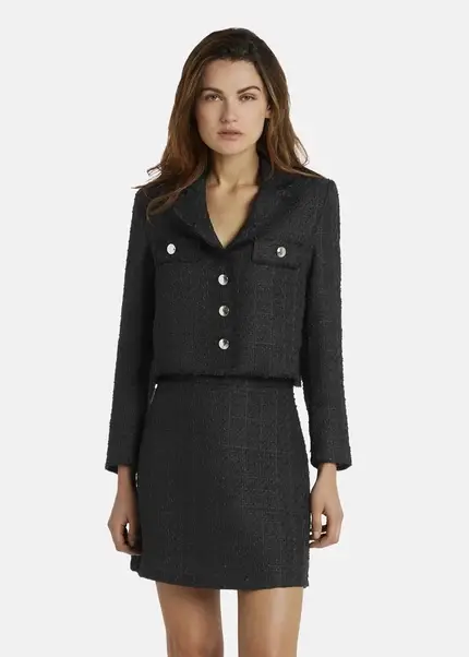 Nicowa Cropped blazer in bouclé - BAGIWO in BLACKarticle number NC7A32002019E-002 Cyber Monday