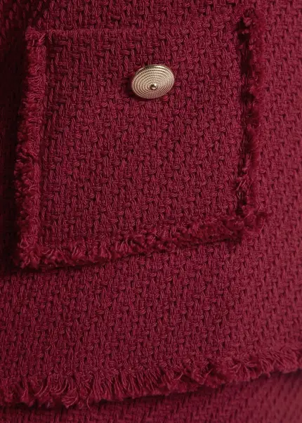 Nicowa Cropped blazer made of bouclé BAGIWO in dark berryarticle number NC8A22505034E-011 Weihnachtsangebot
