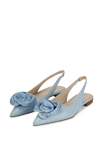 Nicowa Flower-adorned slingback ballerinas FLORWIA in LIGHT BLUEarticle number NC9A12703025E-025 Zeitlich begrenztes Angebot
