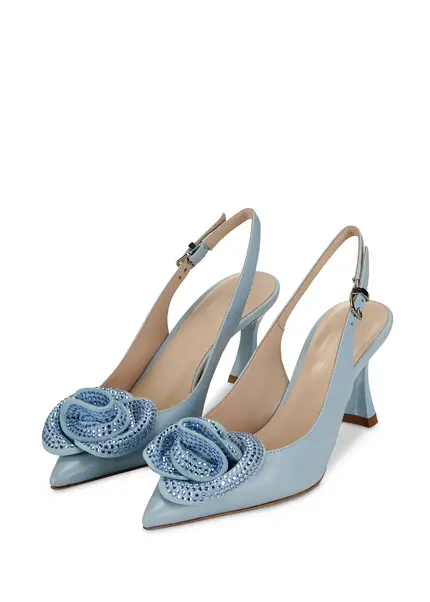 Nicowa Flower-adorned slingback pumps FLONAWIA in LIGHT BLUEarticle number NC9A12702025E-025 Blitzangebot