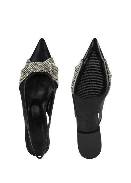 Nicowa Slingback ballerinas with crystal appliqué CRISOLI in BLACKarticle number NC9A12704019E-002 Große Rabatte