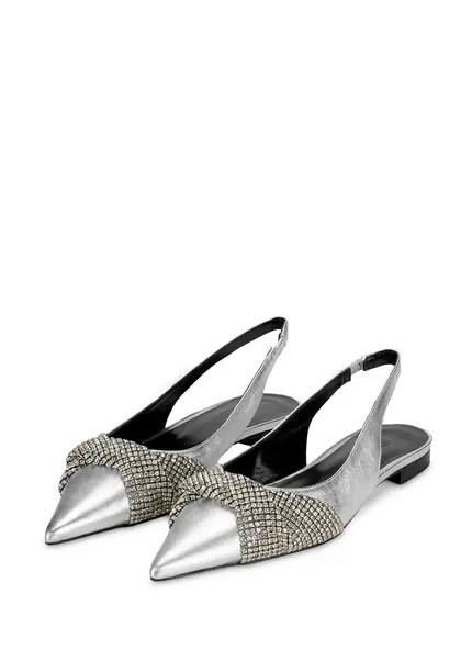 Nicowa Slingback ballerinas with crystal appliqué CRISOLI in SILVERarticle number NC9A12704031E-088 Neuheiten