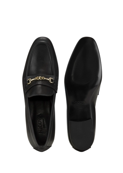 Nicowa Classic loafer with metal application MOCASO in BLACKarticle number NC8A21503019E-002 Tiefpreis