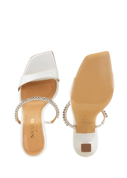 Nicowa Sandals with gemstones - VEROSIO 95 in Creamarticle number NC8A18008012E-072 Kostenlose Rückgabe