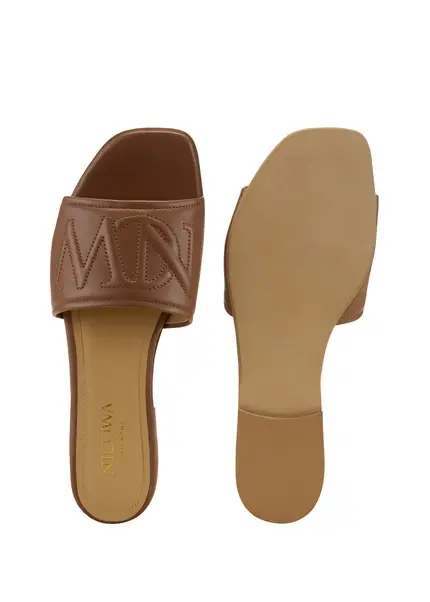 Nicowa Monogram slide sandals - LAUREWI NCW in Brownarticle number NC8A18003027E-151 Neueste Stile