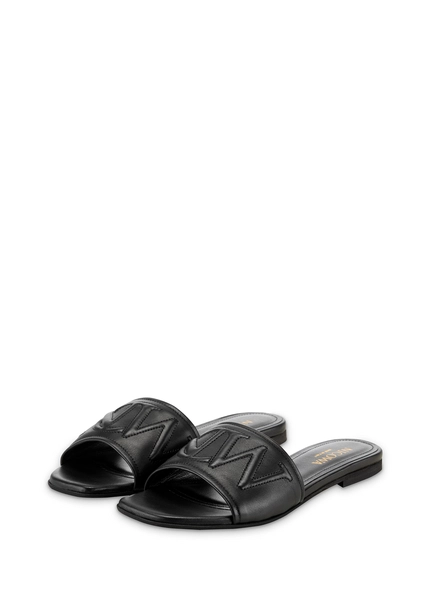 Nicowa Monogram slide sandals - LAUREWI NCW in Blackarticle number NC8A18003019E-002 Letzte 2 Tage