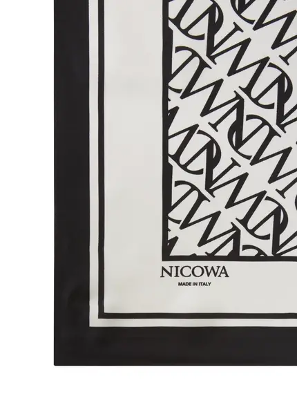 Nicowa NCW silk scarf AURONA in BLACKarticle number NC7A29001019E-002 Kostenloser Versand international