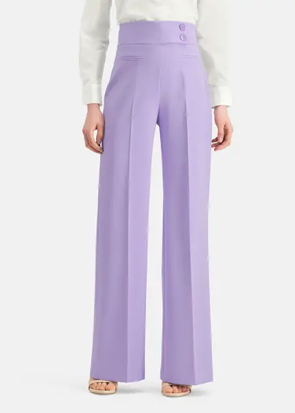 Nicowa Subtle Marlene trousers with a high waist - COREANA in LILAarticle number NC6A12009064E-145 Online