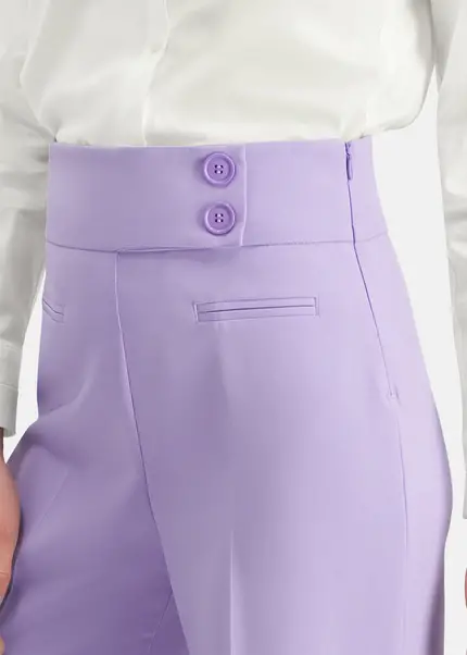 Nicowa Subtle Marlene trousers with a high waist - COREANA in LILAarticle number NC6A12009064E-145 Online