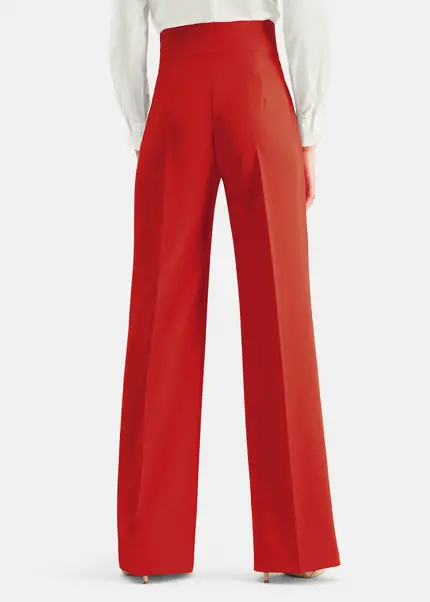Nicowa Timeless Marlene trousers with creases - COREANA in REDarticle number NC6A12008014E-047 Outlet