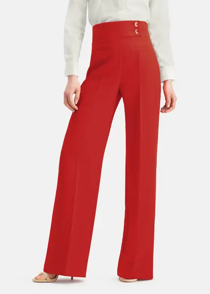 Nicowa Timeless Marlene trousers with creases - COREANA in REDarticle number NC6A12008014E-047 Outlet