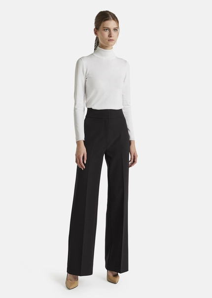 Nicowa Classic wide-leg trousers CORINO in BLACKarticle number NC7A24011019E-002 im Angebot