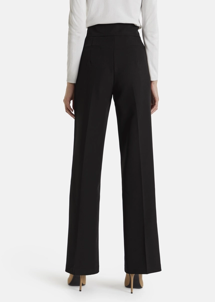 Nicowa Classic wide-leg trousers CORINO in BLACKarticle number NC7A24011019E-002 im Angebot